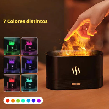 🔥 Humidificador / Difusor de aromas con efecto de Llama