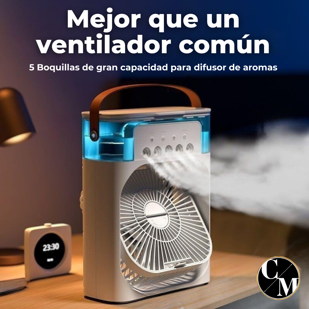 Ventilador y Humidificador Portátil 3 en 1 - PREMIUM