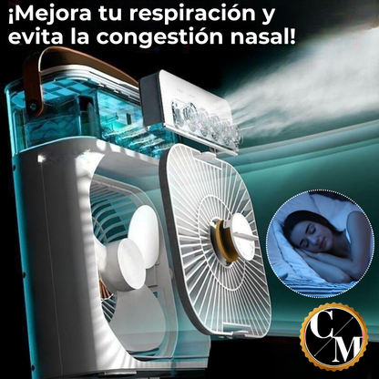 Ventilador y Humidificador Portátil 3 en 1 - PREMIUM