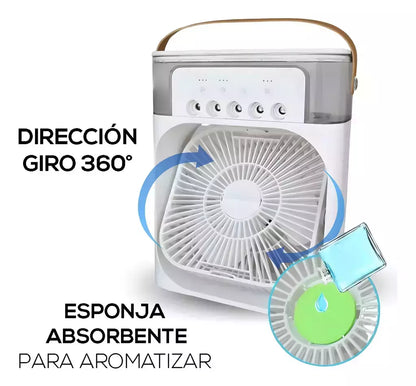 Ventilador y Humidificador Portátil 3 en 1 - PREMIUM