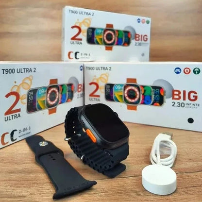 Smartwatch T900 Ultra 2, 2.3" pulgadas, 2 correas en 1